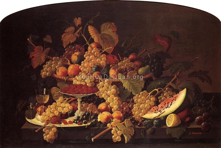 Still Life with Fruit - 塞维林·罗森